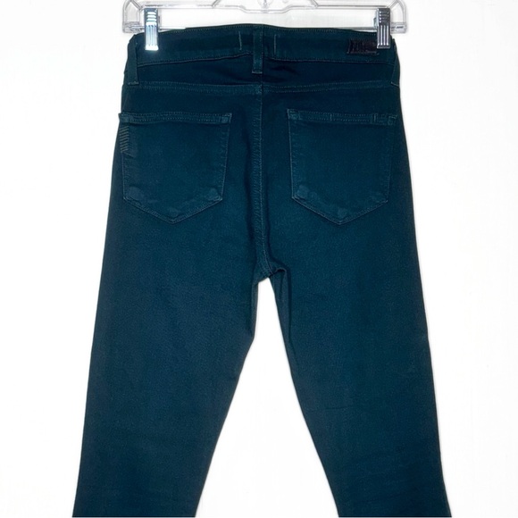 Paige Ultra Skinny Mid Rise Ankle Jeans Marine Green Size 27 - Picture 7 of 10